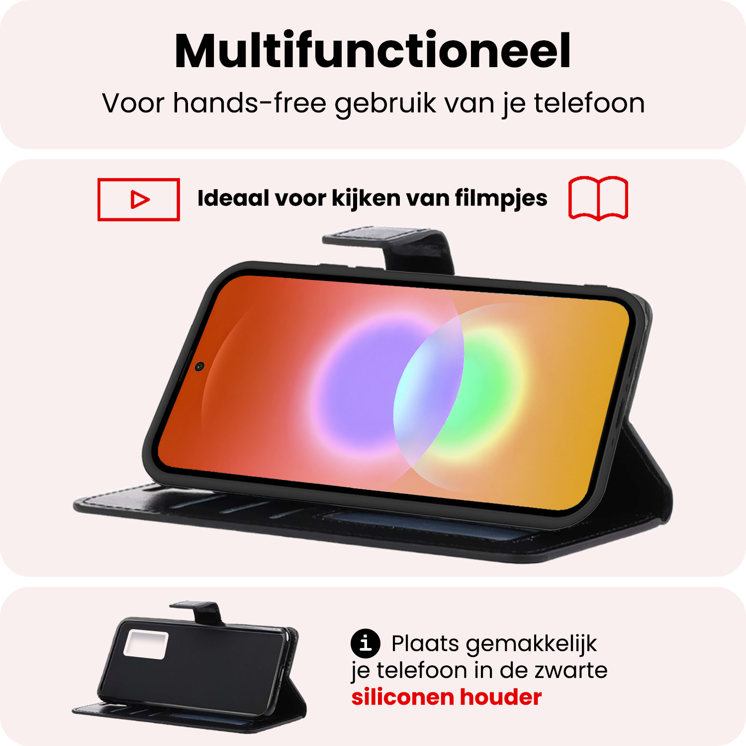 NoXx NoXx Samsung Galaxy A27 Hoesje Bookcase Met Screenprotector - Zwart
