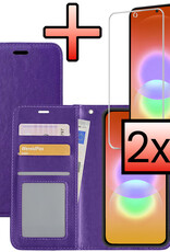 NoXx NoXx Samsung Galaxy A27 Hoesje Bookcase Met 2x Screenprotector - Paars