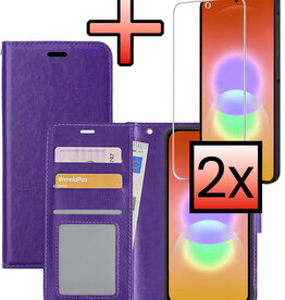NoXx NoXx Samsung Galaxy A27 Hoesje Bookcase Met 2x Screenprotector - Paars