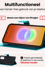 NoXx NoXx Samsung Galaxy A27 Hoesje Bookcase Met 2x Screenprotector - Turquoise