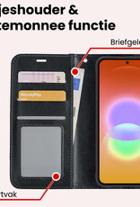 NoXx NoXx Samsung Galaxy A27 Hoesje Bookcase Met 2x Screenprotector - Zwart