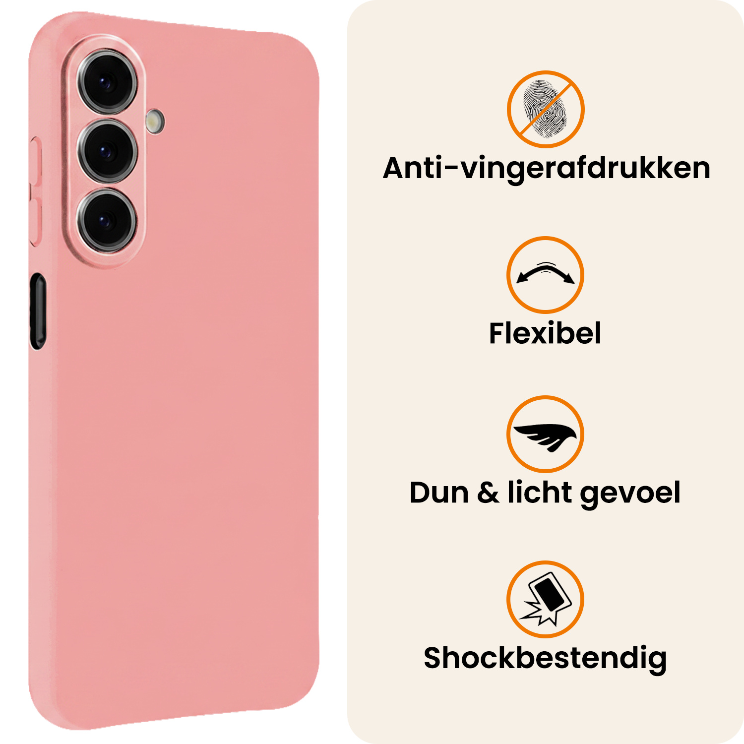 Nomfy Nomfy Samsung Galaxy A27 Hoesje Siliconen - Lichtroze