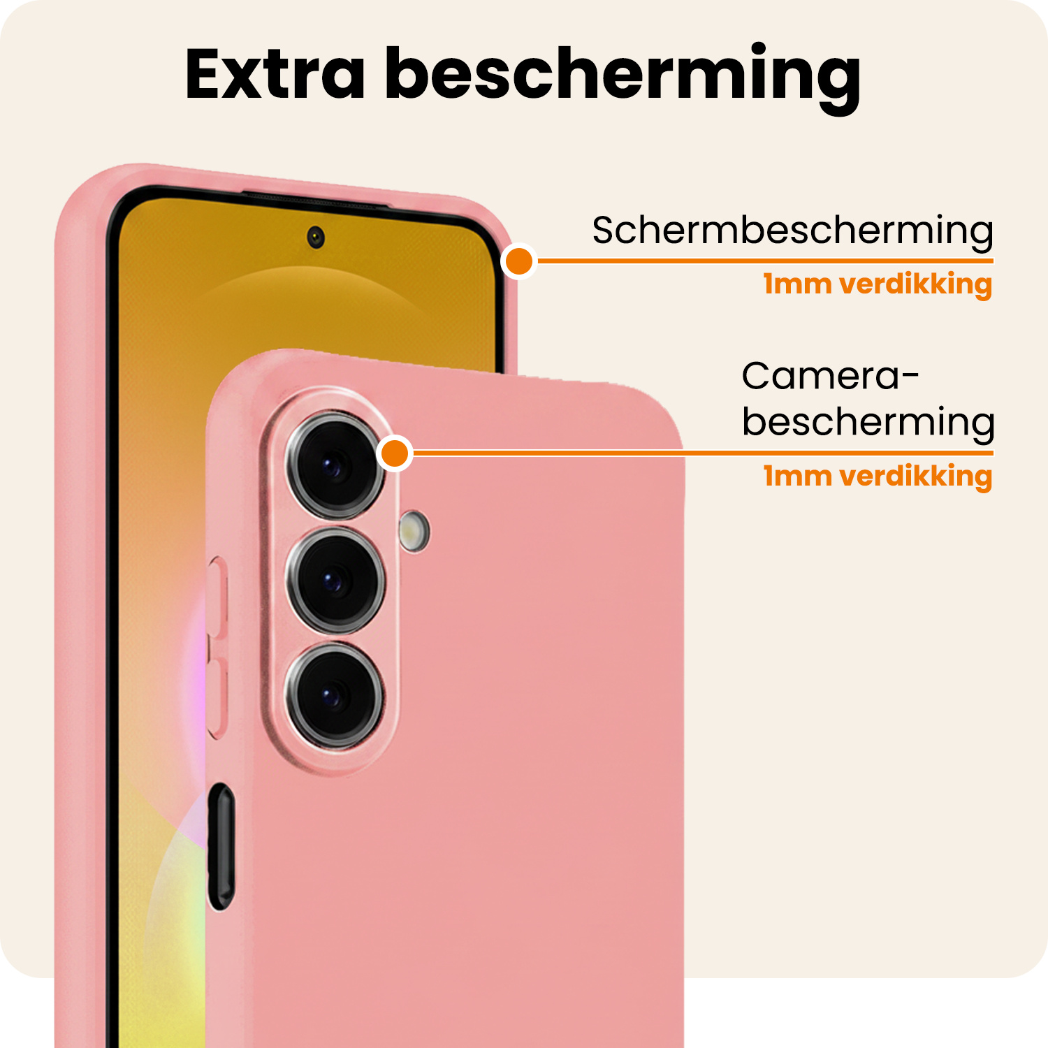 Nomfy Nomfy Samsung Galaxy A27 Hoesje Siliconen - Lichtroze