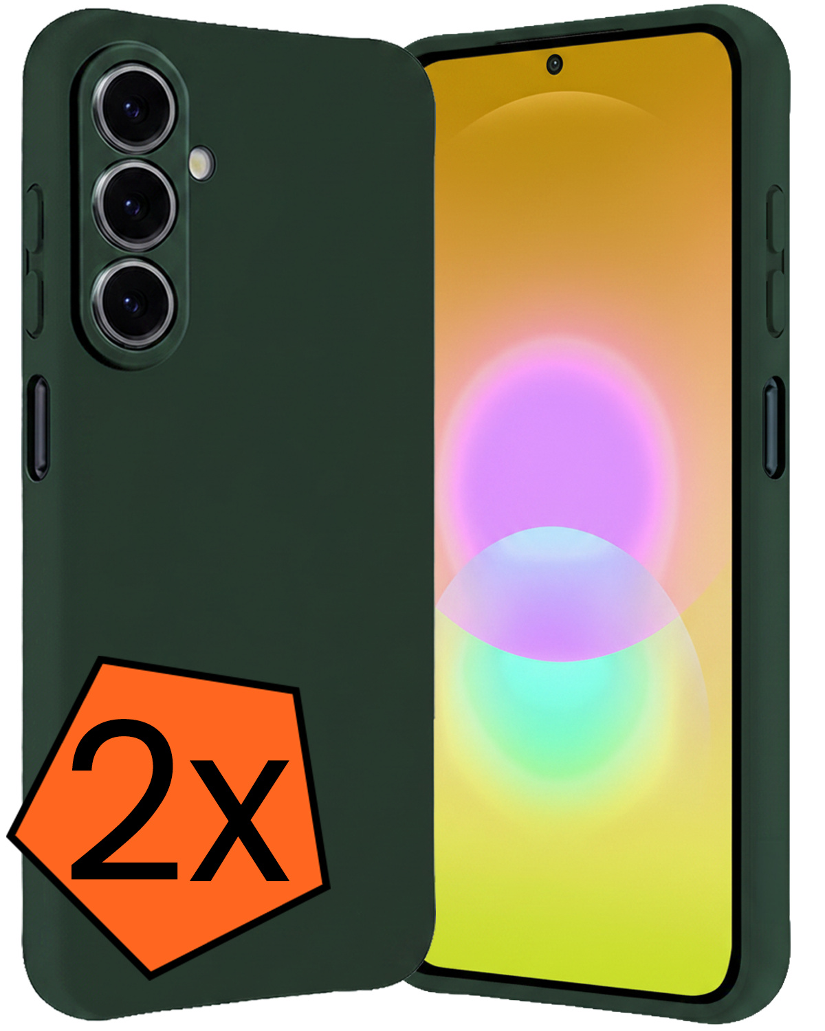 Nomfy Nomfy Samsung Galaxy A27 Hoesje Siliconen - Donkergroen - 2 PACK