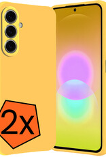 Nomfy Nomfy Samsung Galaxy A27 Hoesje Siliconen - Geel - 2 PACK