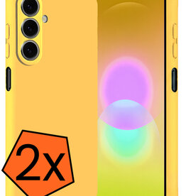 Nomfy Nomfy Samsung Galaxy A27 Hoesje Siliconen - Geel - 2 PACK