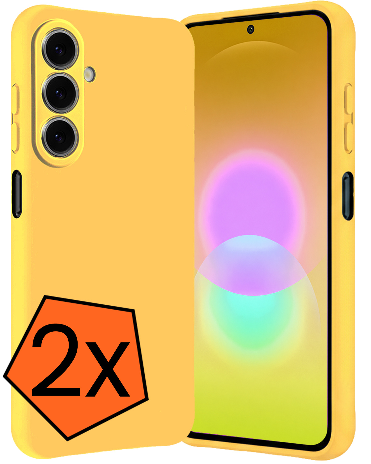 Nomfy Nomfy Samsung Galaxy A27 Hoesje Siliconen - Geel - 2 PACK