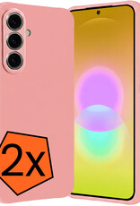 Nomfy Nomfy Samsung Galaxy A27 Hoesje Siliconen - Lichtroze - 2 PACK