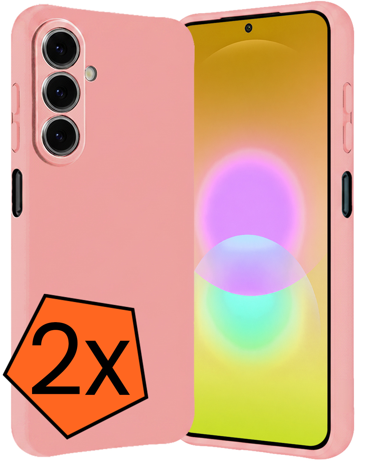 Nomfy Nomfy Samsung Galaxy A27 Hoesje Siliconen - Lichtroze - 2 PACK
