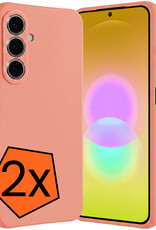 Nomfy Nomfy Samsung Galaxy A27 Hoesje Siliconen - Perzik - 2 PACK