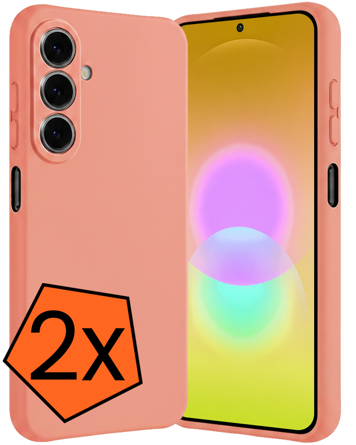 Nomfy Nomfy Samsung Galaxy A27 Hoesje Siliconen - Perzik - 2 PACK