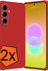 Nomfy Nomfy Samsung Galaxy A27 Hoesje Siliconen - Rood - 2 PACK