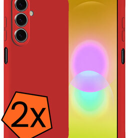 Nomfy Nomfy Samsung Galaxy A27 Hoesje Siliconen - Rood - 2 PACK