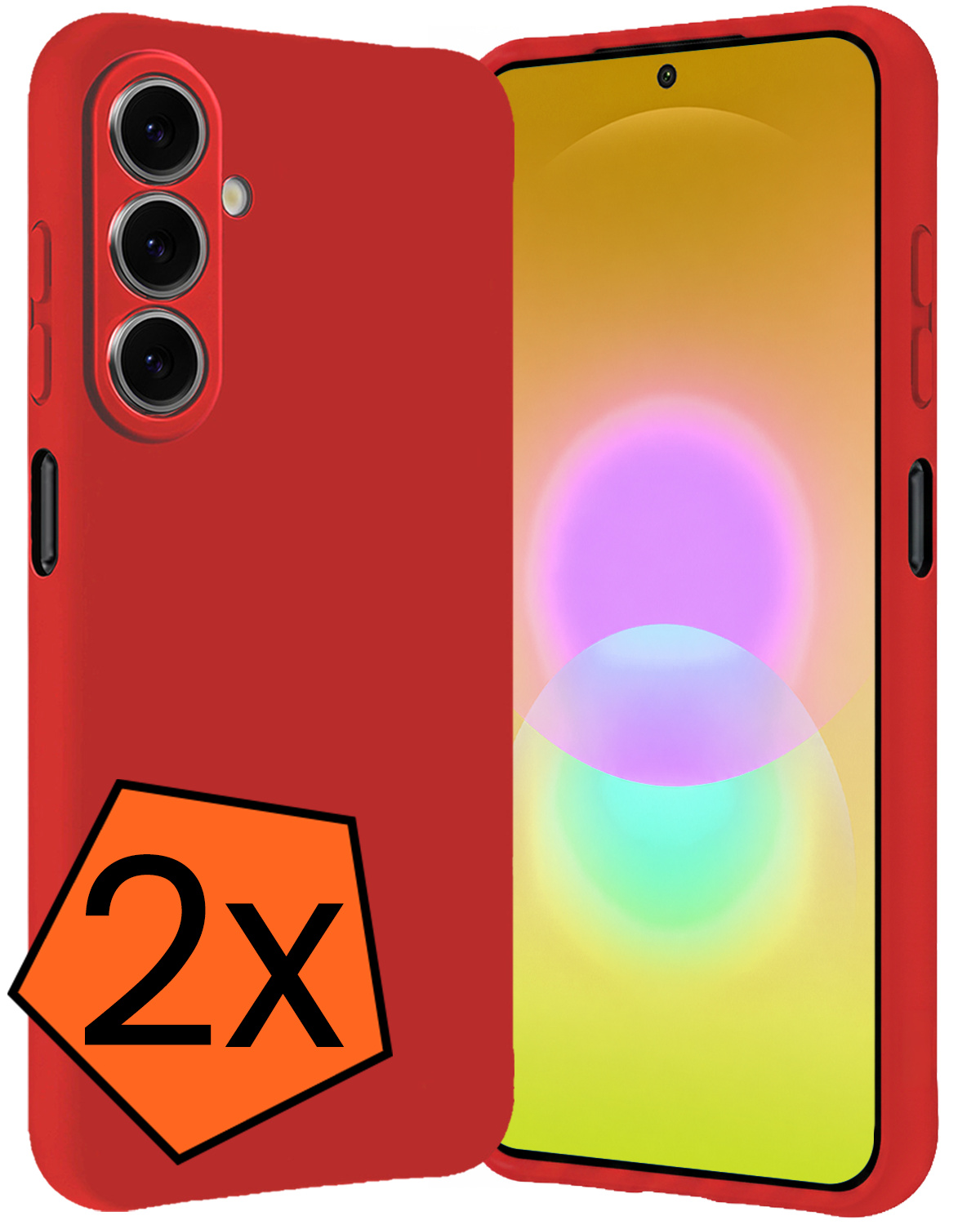 Nomfy Nomfy Samsung Galaxy A27 Hoesje Siliconen - Rood - 2 PACK