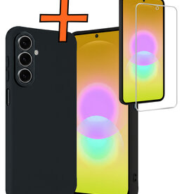 Nomfy Nomfy Samsung Galaxy A27 Hoesje Siliconen Met Screenprotector - Donkerblauw