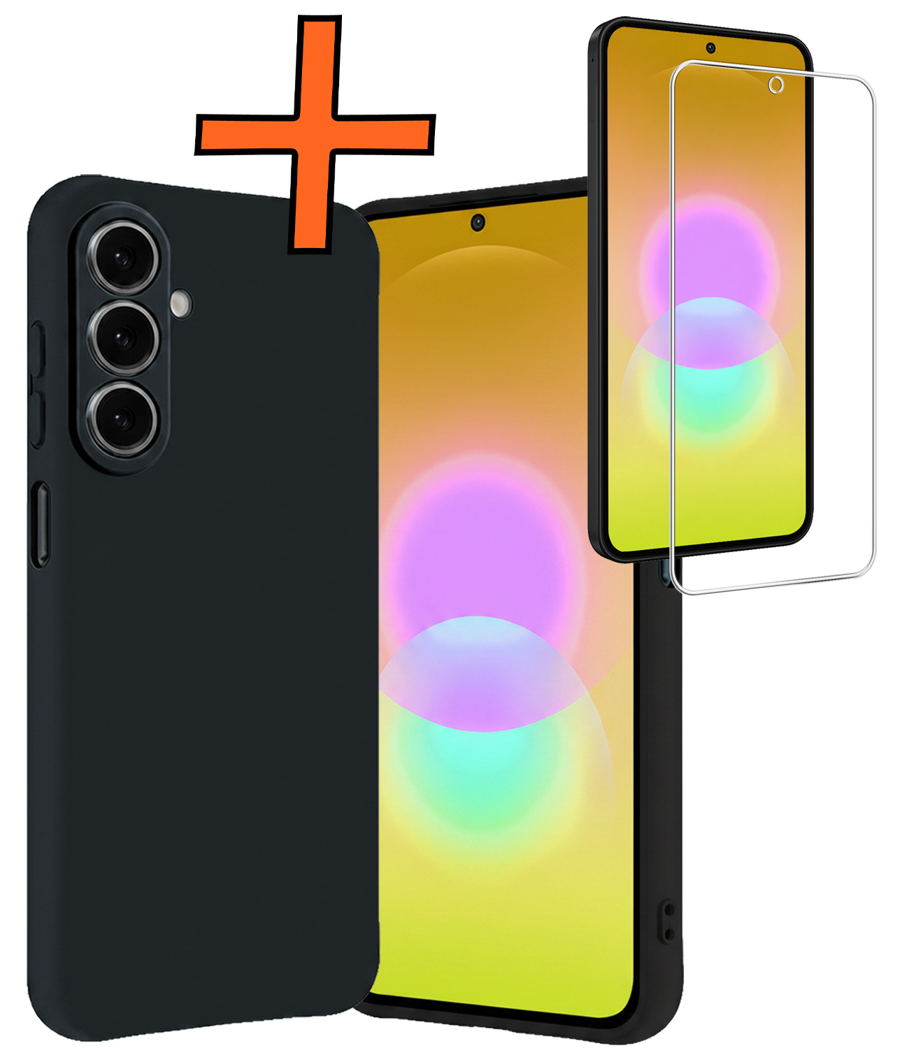 Nomfy Nomfy Samsung Galaxy A27 Hoesje Siliconen Met Screenprotector - Donkerblauw