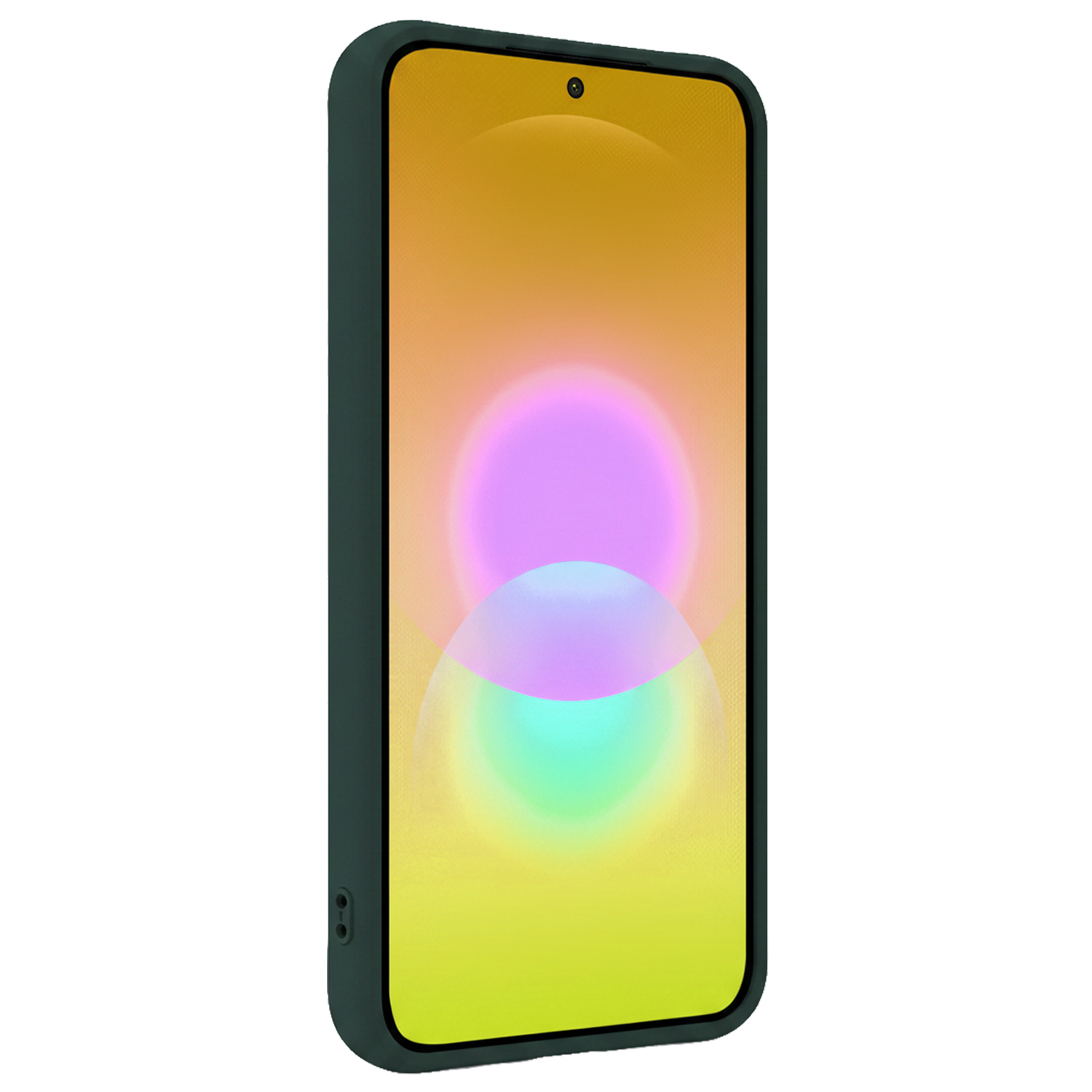 Nomfy Nomfy Samsung Galaxy A27 Hoesje Siliconen Met Screenprotector - Donkergroen