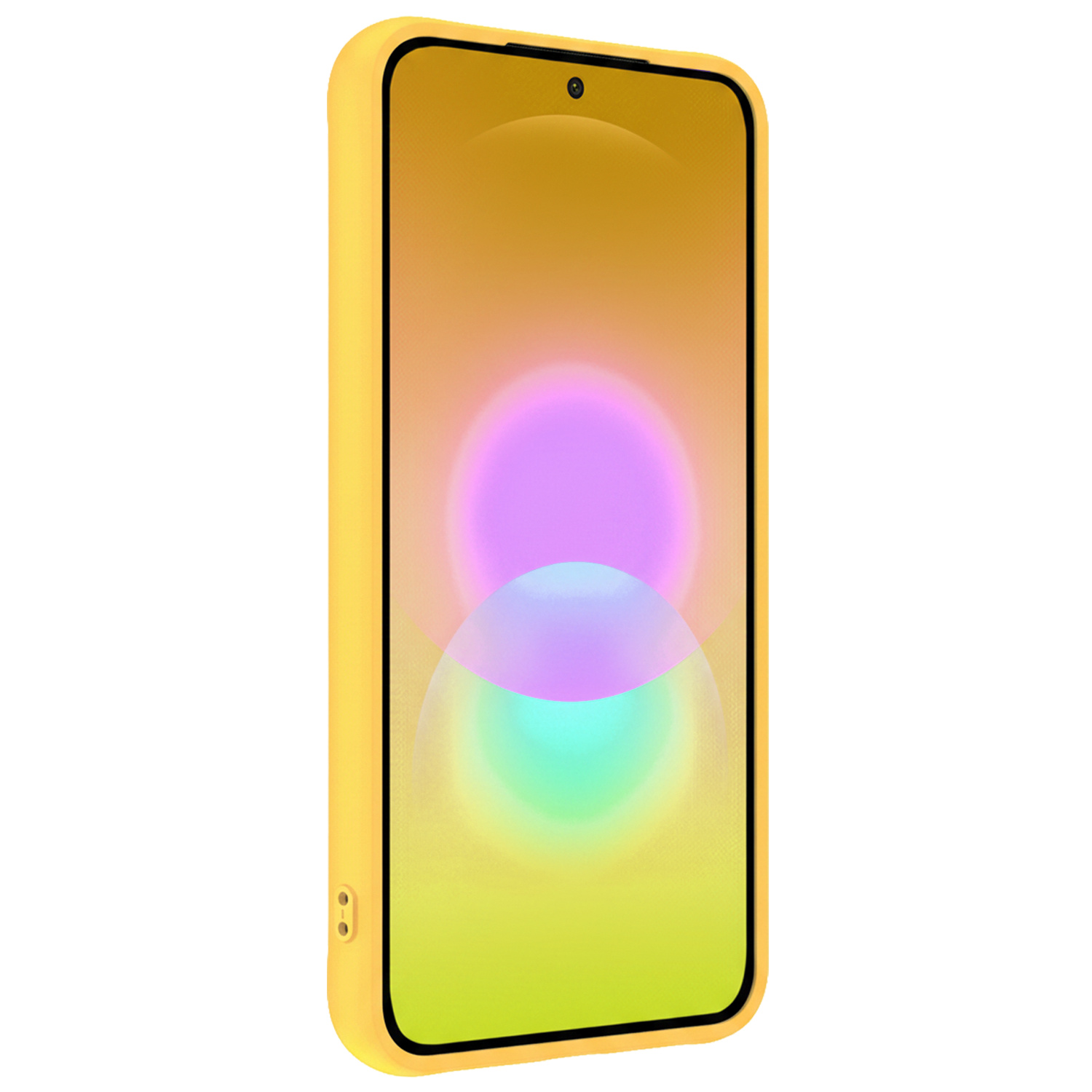 Nomfy Nomfy Samsung Galaxy A27 Hoesje Siliconen Met Screenprotector - Geel