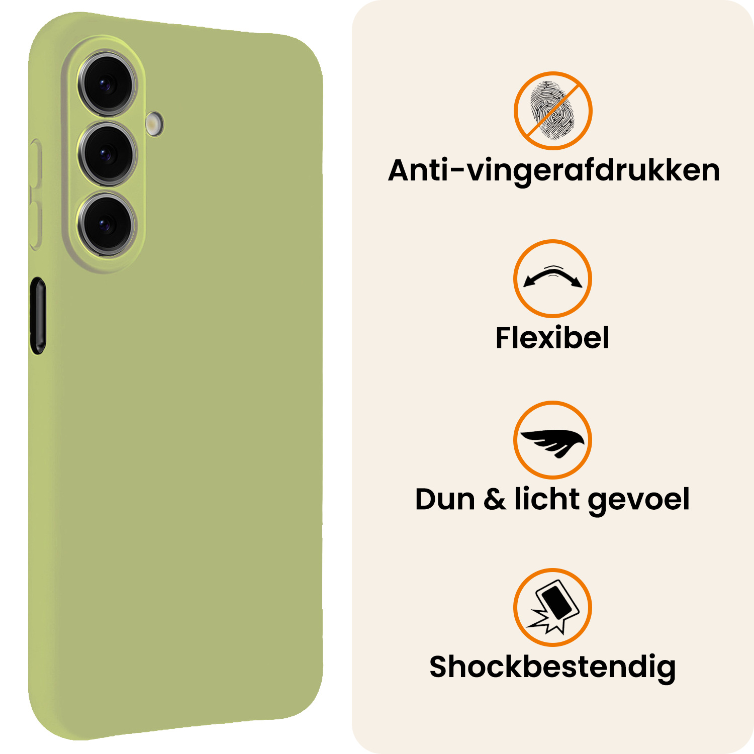 Nomfy Nomfy Samsung Galaxy A27 Hoesje Siliconen Met Screenprotector - Groen