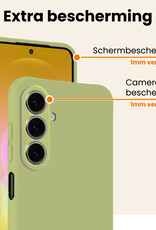 Nomfy Nomfy Samsung Galaxy A27 Hoesje Siliconen Met Screenprotector - Groen