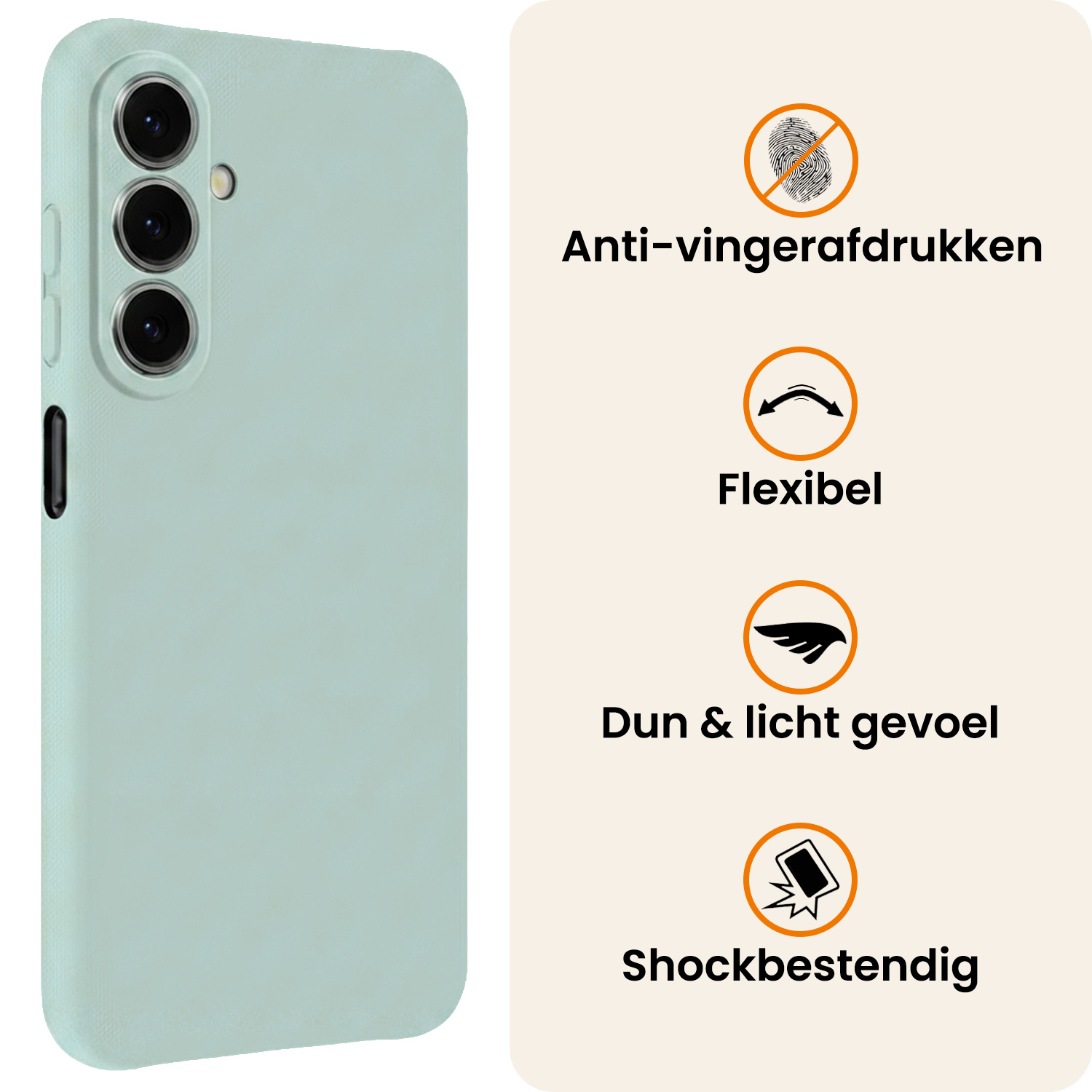 Nomfy Nomfy Samsung Galaxy A27 Hoesje Siliconen Met Screenprotector - Lichtblauw