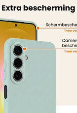 Nomfy Nomfy Samsung Galaxy A27 Hoesje Siliconen Met Screenprotector - Lichtblauw