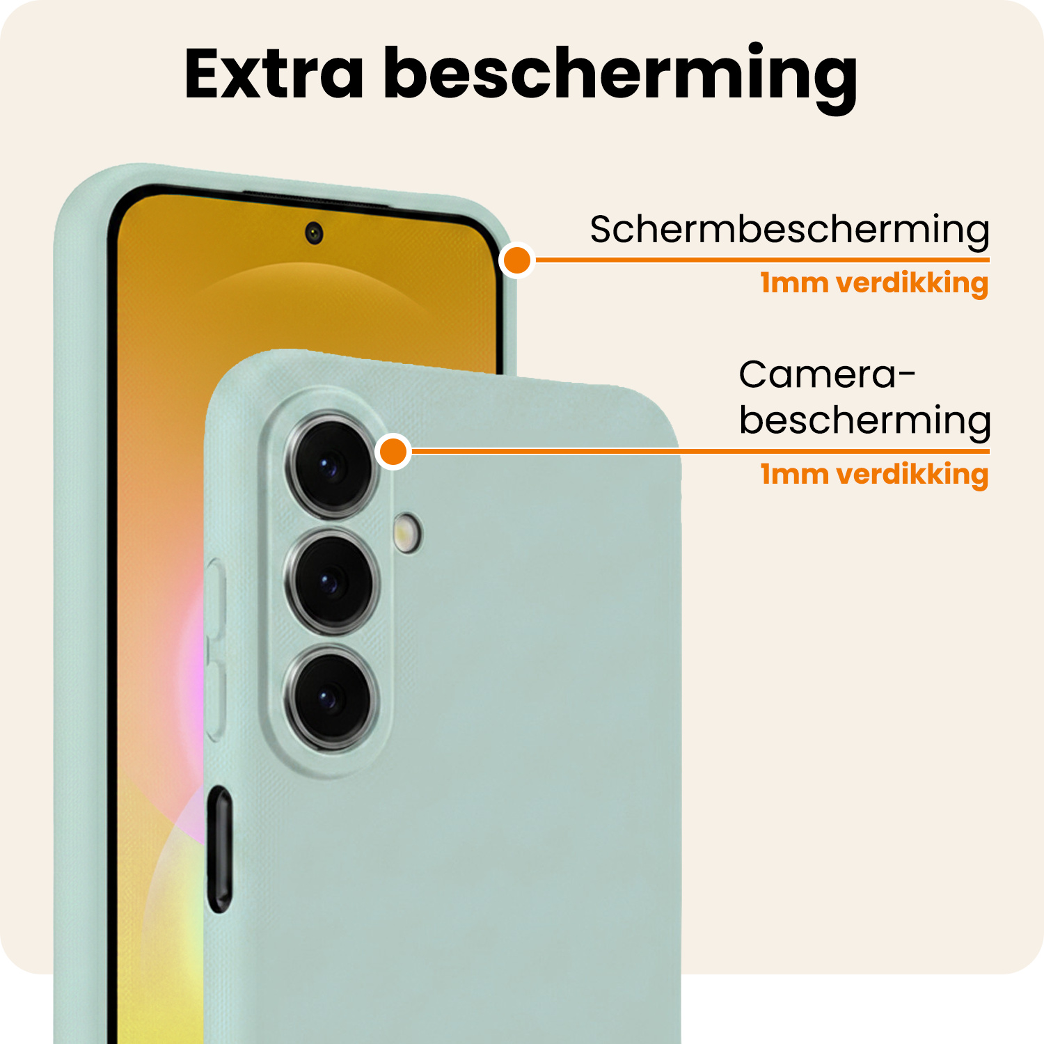 Nomfy Nomfy Samsung Galaxy A27 Hoesje Siliconen Met Screenprotector - Lichtblauw