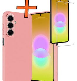 Nomfy Nomfy Samsung Galaxy A27 Hoesje Siliconen Met Screenprotector - Lichtroze