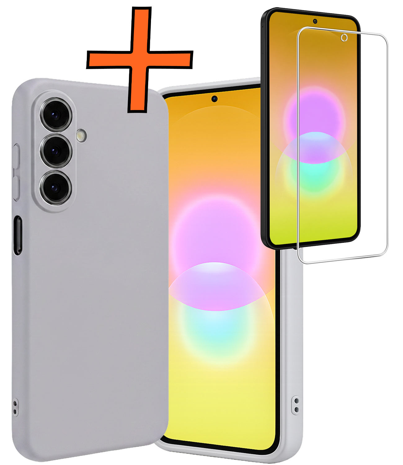Nomfy Nomfy Samsung Galaxy A27 Hoesje Siliconen Met Screenprotector - Lila
