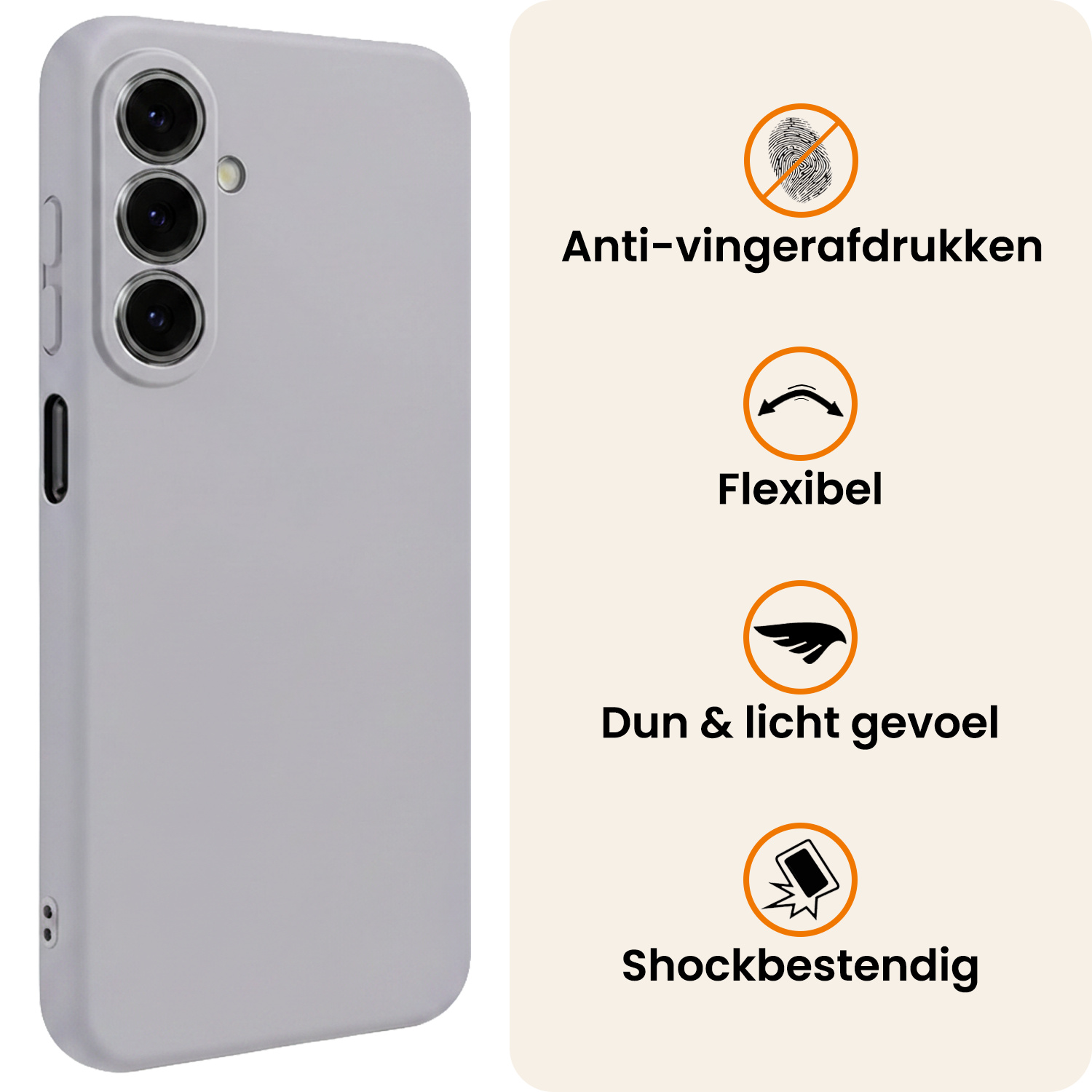 Nomfy Nomfy Samsung Galaxy A27 Hoesje Siliconen Met Screenprotector - Lila