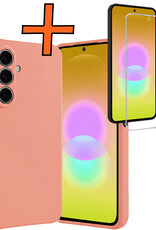 Nomfy Nomfy Samsung Galaxy A27 Hoesje Siliconen Met Screenprotector - Perzik
