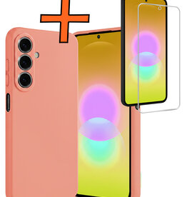Nomfy Nomfy Samsung Galaxy A27 Hoesje Siliconen Met Screenprotector - Perzik