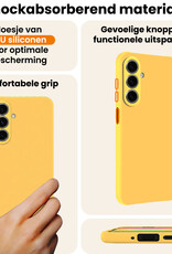 Nomfy Nomfy Samsung Galaxy A27 Hoesje Siliconen Met 2x Screenprotector - Geel