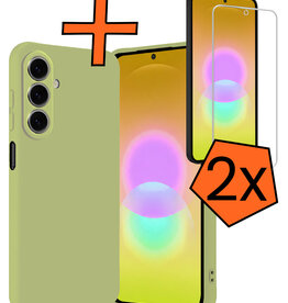 Nomfy Nomfy Samsung Galaxy A27 Hoesje Siliconen Met 2x Screenprotector - Groen
