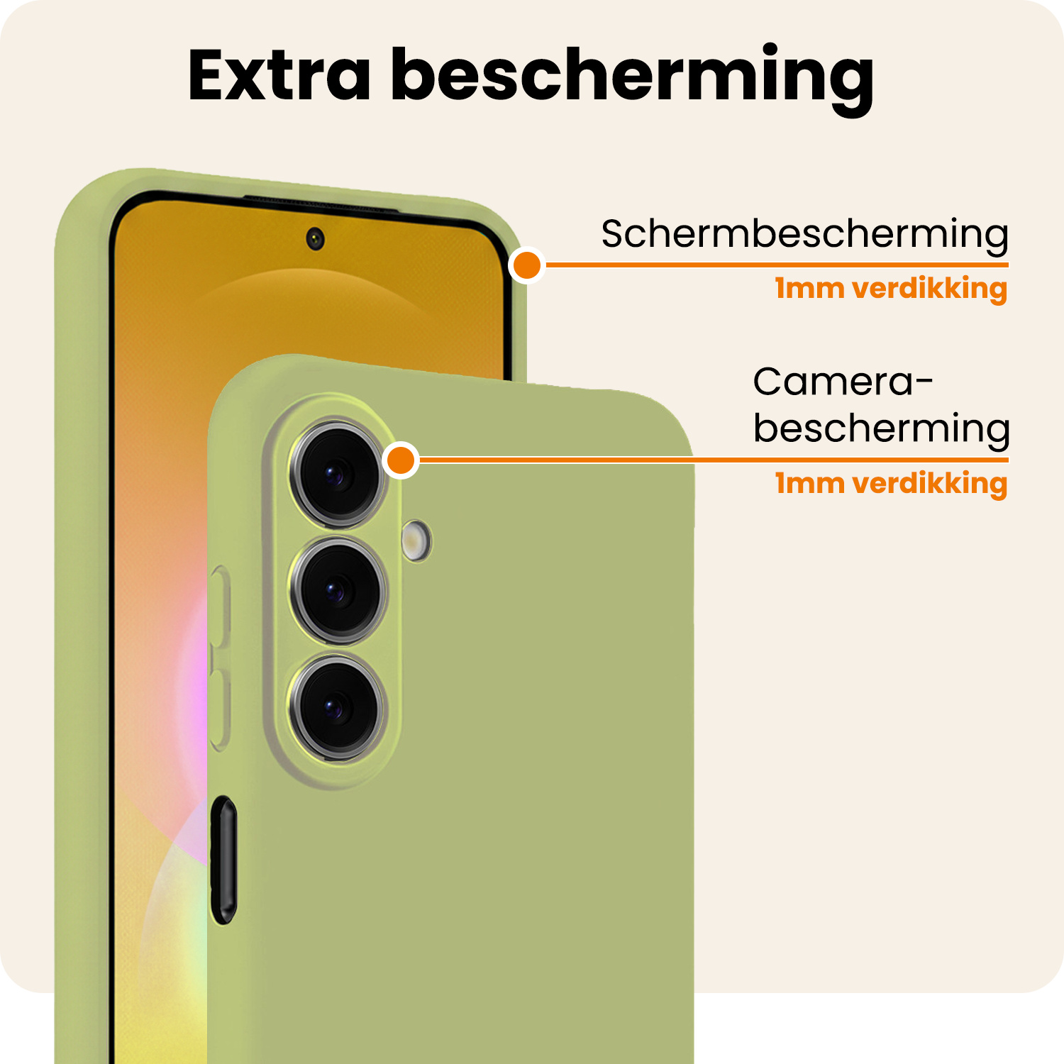 Nomfy Nomfy Samsung Galaxy A27 Hoesje Siliconen Met 2x Screenprotector - Groen