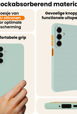 Nomfy Nomfy Samsung Galaxy A27 Hoesje Siliconen Met 2x Screenprotector - Lichtblauw