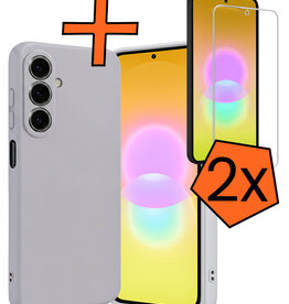Nomfy Nomfy Samsung Galaxy A27 Hoesje Siliconen Met 2x Screenprotector - Lila