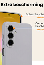 Nomfy Nomfy Samsung Galaxy A27 Hoesje Siliconen Met 2x Screenprotector - Lila