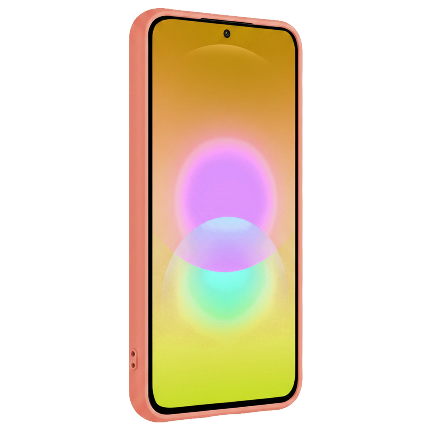 Nomfy Nomfy Samsung Galaxy A27 Hoesje Siliconen Met 2x Screenprotector - Perzik