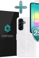 Forterra Forterra Samsung Galaxy A27 Hoesje Bookcase Met 2x Screenprotector - Wit