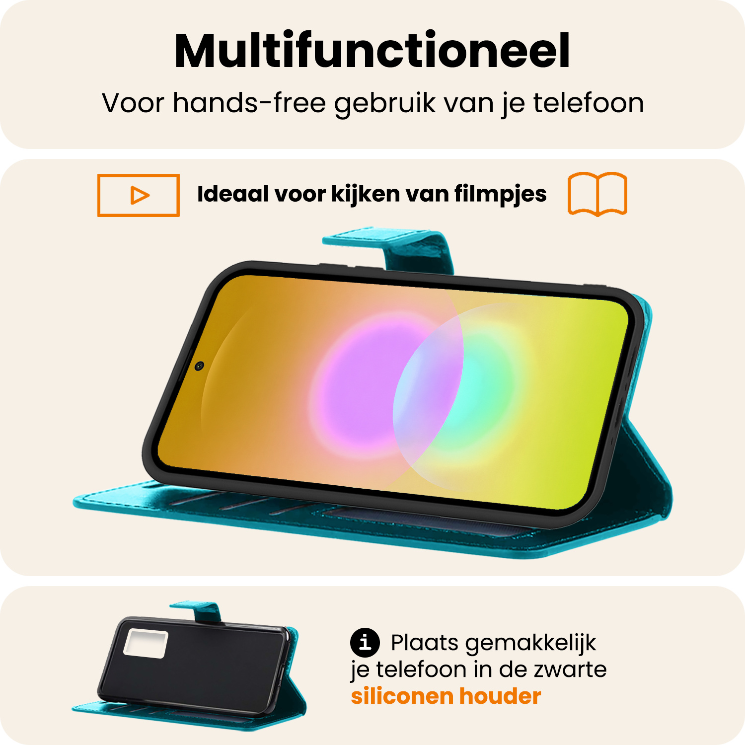 Nomfy Nomfy Samsung Galaxy A27 Hoesje Bookcase - Turquoise