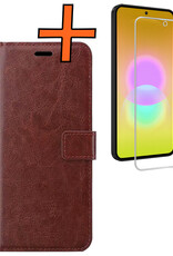 Nomfy Nomfy Samsung Galaxy A27 Hoesje Bookcase Met Screenprotector - Bruin