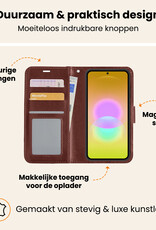 Nomfy Nomfy Samsung Galaxy A27 Hoesje Bookcase Met Screenprotector - Bruin