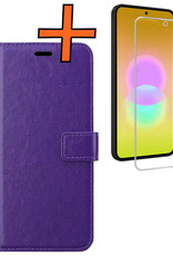 Nomfy Nomfy Samsung Galaxy A27 Hoesje Bookcase Met Screenprotector - Paars