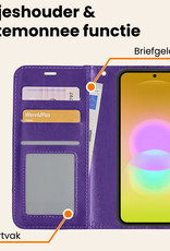 Nomfy Nomfy Samsung Galaxy A27 Hoesje Bookcase Met Screenprotector - Paars