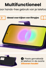 Nomfy Nomfy Samsung Galaxy A27 Hoesje Bookcase Met Screenprotector - Paars