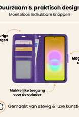 Nomfy Nomfy Samsung Galaxy A27 Hoesje Bookcase Met Screenprotector - Paars