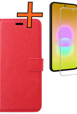 Nomfy Nomfy Samsung Galaxy A27 Hoesje Bookcase Met Screenprotector - Rood