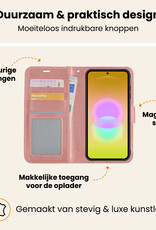 Nomfy Nomfy Samsung Galaxy A27 Hoesje Bookcase Met Screenprotector - Rose Goud