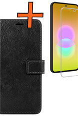 Nomfy Nomfy Samsung Galaxy A27 Hoesje Bookcase Met Screenprotector - Zwart